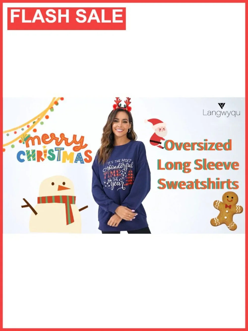 Oversized Los Angeles California Sweatshirt Crewneck Bat Sleeve Pullover